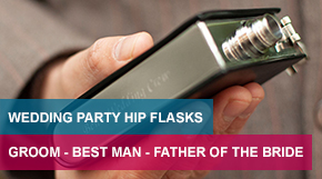 Wedding Party Hip Flasks - Groom - Best Man - Father Of The Bride