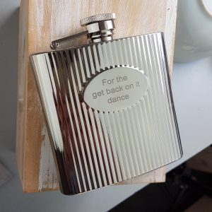 Personalised Ribbed Hip Flask