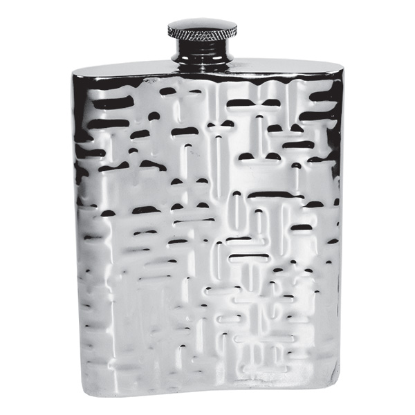 Hip Flask With Modern Texture Supplied In Presentation Box