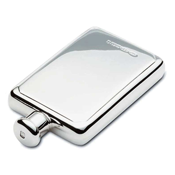 Sterling Silver Rectangular Hip Flask