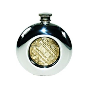 Celtic Gold 6oz Flask with FREE ENGRAVING and Gift Box