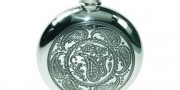 6oz Paisley Round Hip Flask