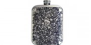 Skull & Hearts Engraved Hip Flask with FREE ENGRAVING and Gift Box