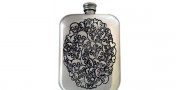 Skulls Engraved Hip Flask with FREE ENGRAVING and Gift Box