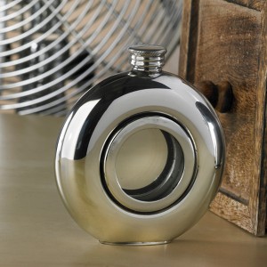 Window Engraved Hip Flask with presentation box and FREE Engraving