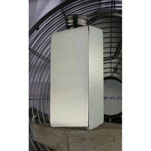 Q-bic Engraved Hip Flask with Free Engraving