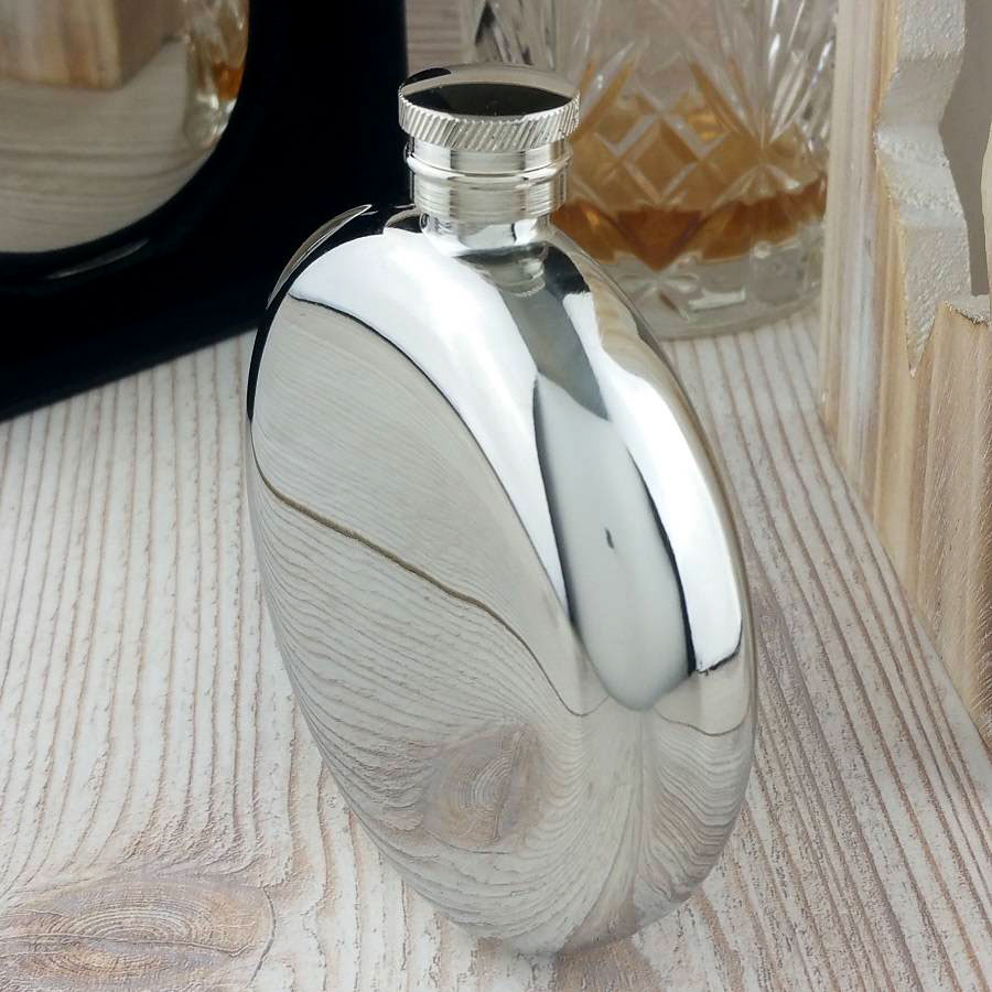 Ultimate Personalised Round Hip Flask With Free Engraving