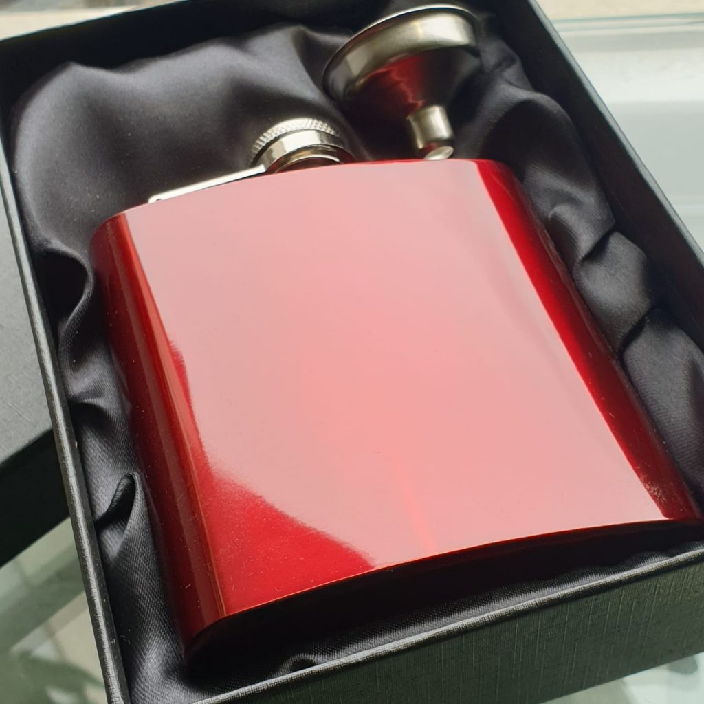 Striking Personalised Hip Flask With Presentation Box FlaskStore.ie Engraved Hip Flasks