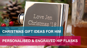 Personalised & Engraved Hip Flask For Christmas